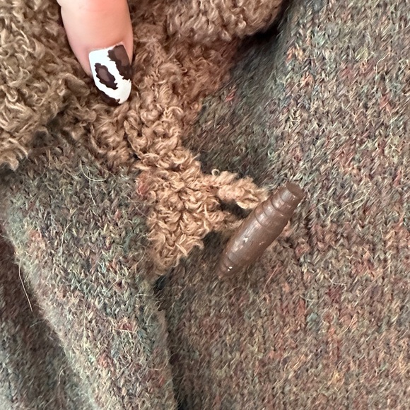 VINTAGE | Homemade Brown Sleeveless One Button Front Alpaca Melange Vest - Picture 4 of 10